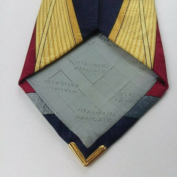 VITALIANO PANCALDI Tie Vibrant Multi Colors RARE - Picture 6 of 8